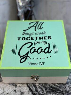 Green & White Jewelry Case